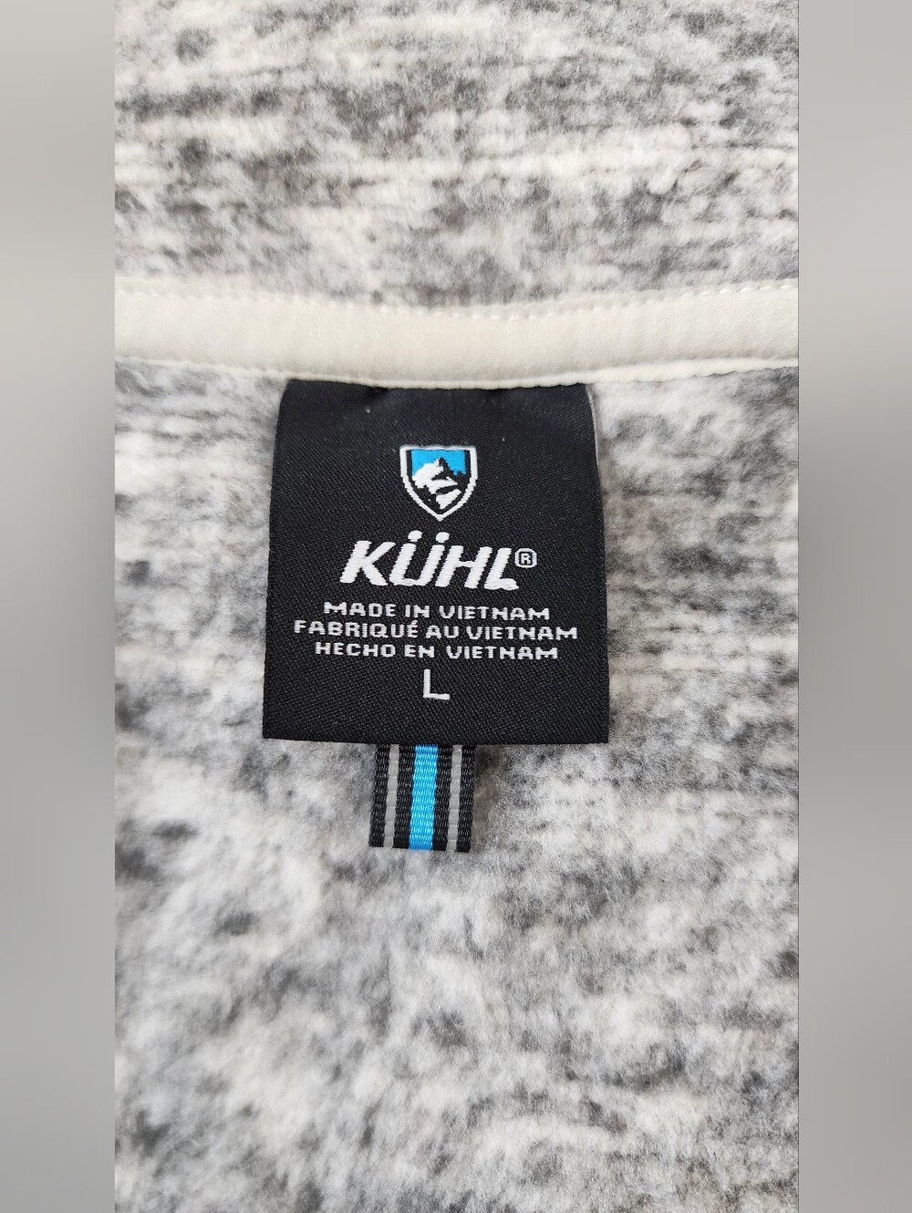 Kuhl Ascendyr Hoody Sweater Knit Fleece Full Zip Jacket Ash Gray Large - Picture 15 of 15